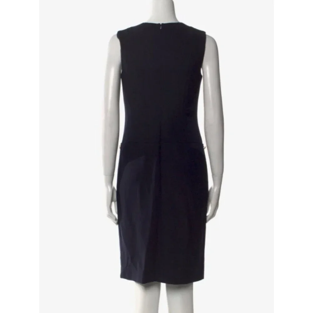 Tory Burch Crew Neck Navy Knee-Length Career Dress, Size 2
